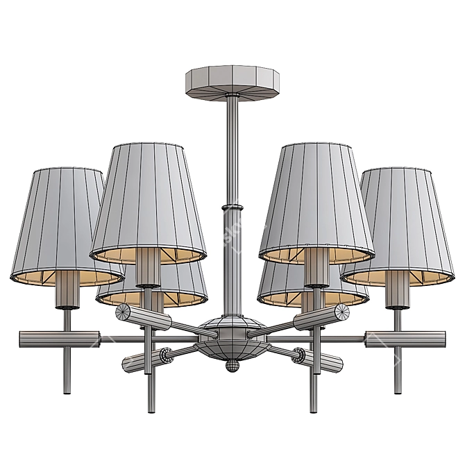 Antique Bronze Eurosvet Ceiling Chandelier 3D model image 4