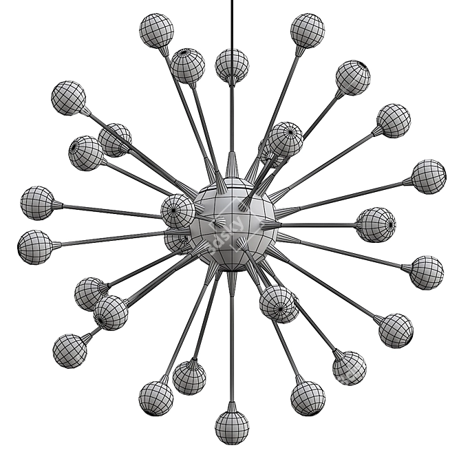 Elegant Impulse Chandelier Model 3D model image 3