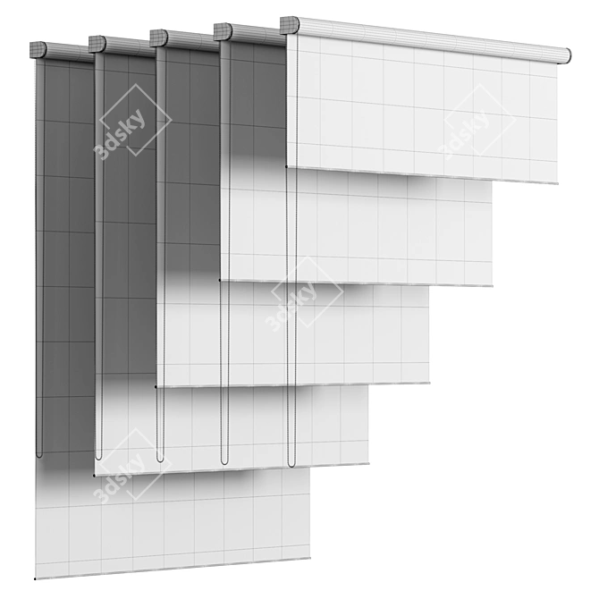 Corona Roller Blinds 3D Model 3D model image 6