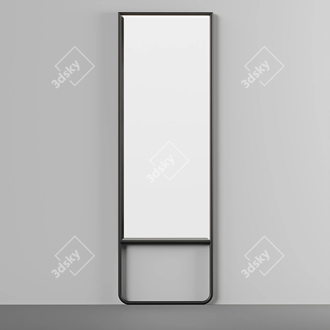 Contemporary Full-Length Wall Mirror 3D model image 4