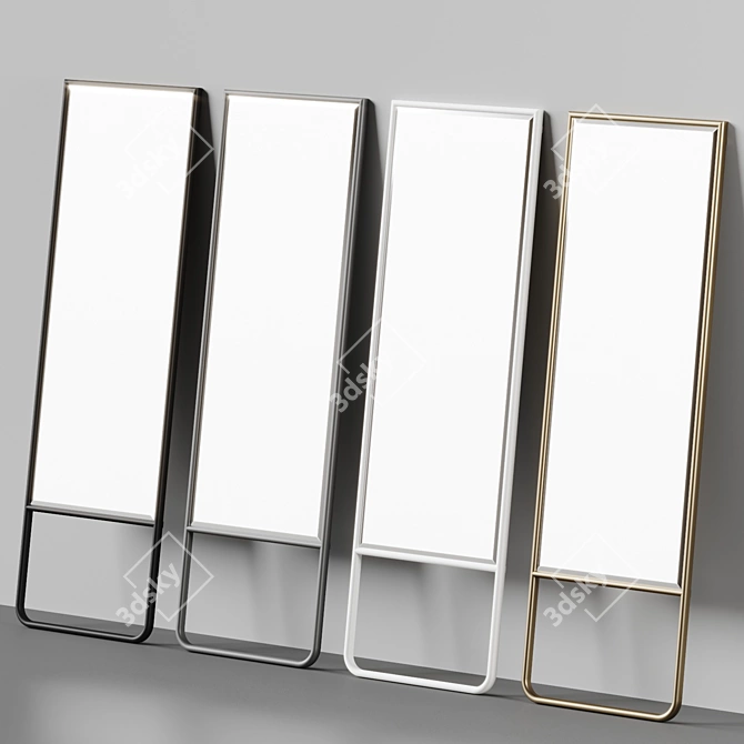 Contemporary Full-Length Wall Mirror 3D model image 5