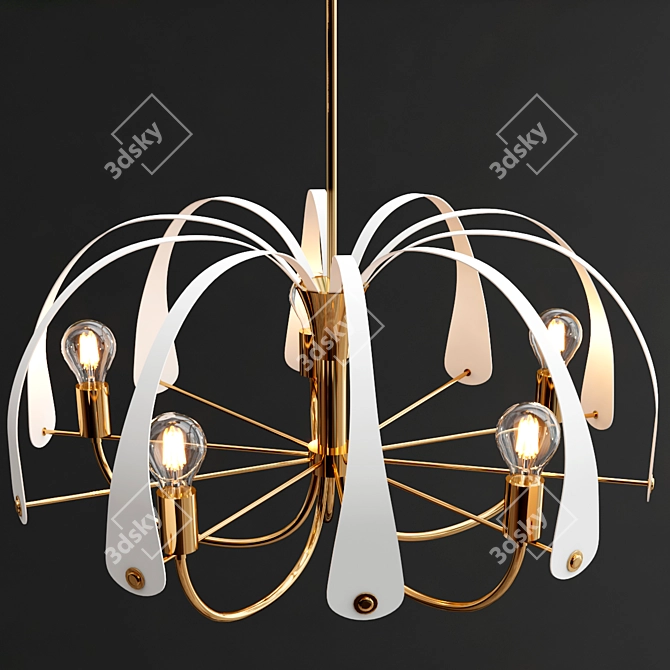 Kichler Petal Collection Chandelier 3D model image 2