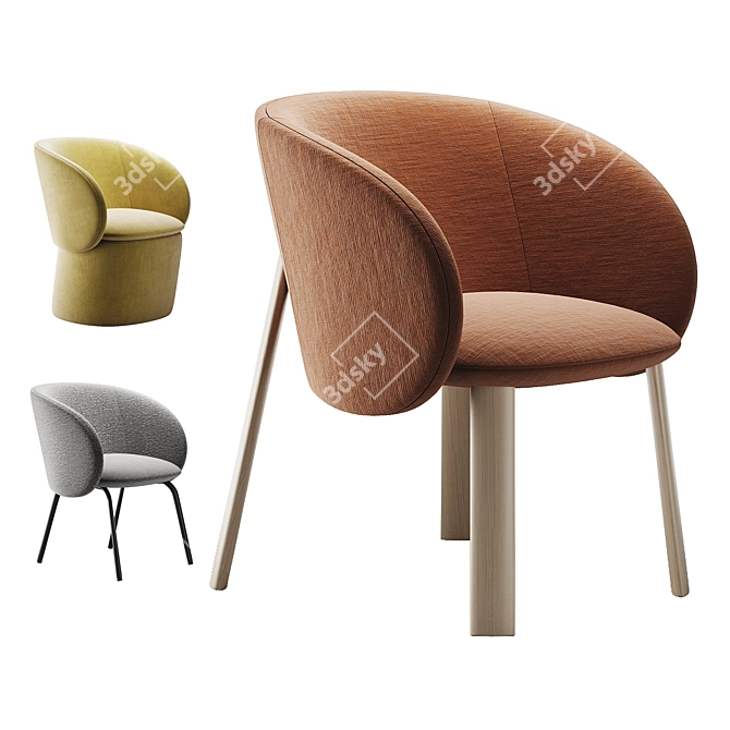 Nebula Seat Trio Collection 3D model image 5