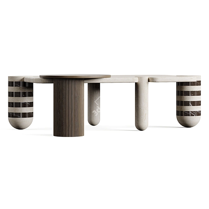 Modern Mezzo Edith Coffee Table 3D model image 2