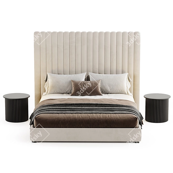 Elegant ARONA Bed Design 3D model image 5