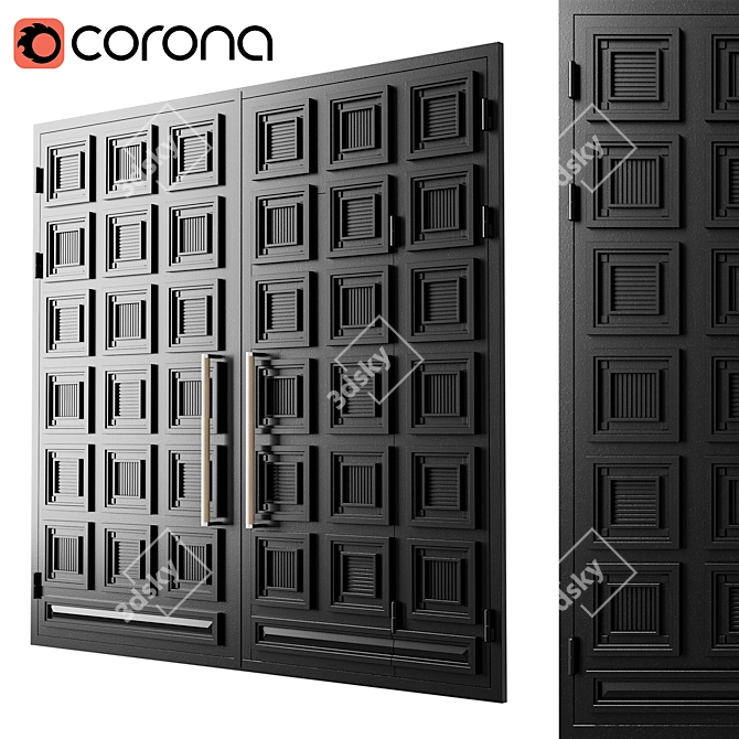 Industrial Loft Gate 3D Model 3D model image 1