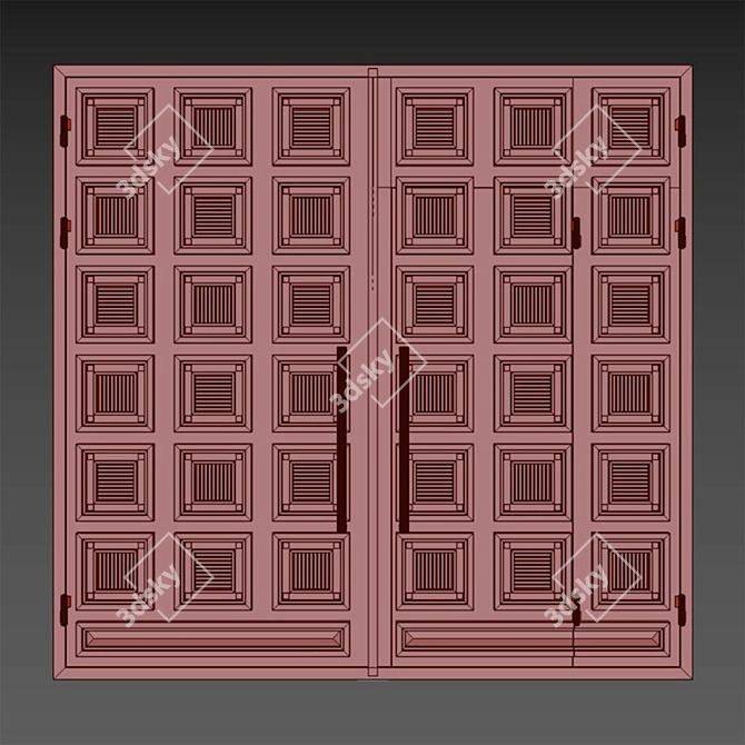 Industrial Loft Gate 3D Model 3D model image 6