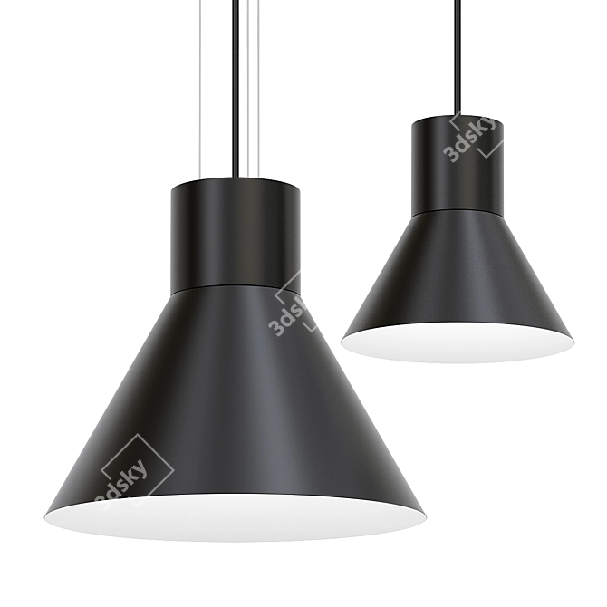 Modern Verner Pendant Lighting 3D model image 1