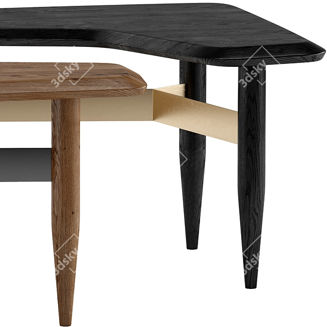 Nordic ST400 Wooden Coffee Table 3D model image 3