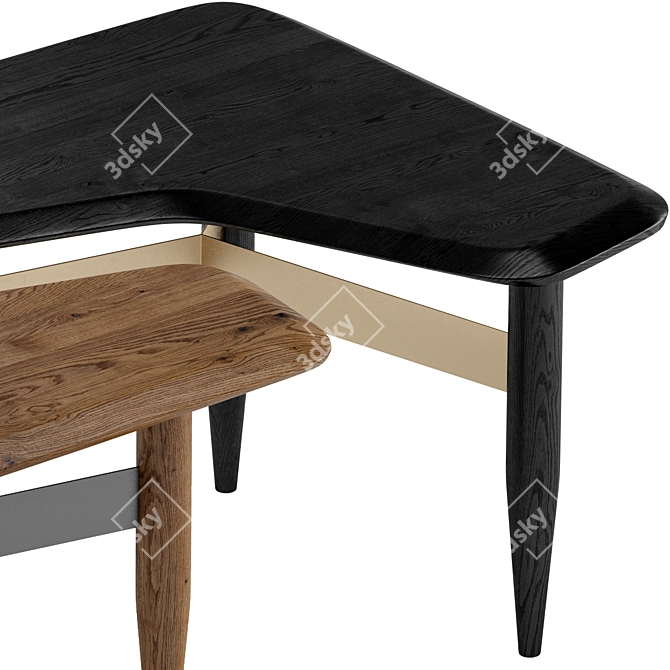 Nordic ST400 Wooden Coffee Table 3D model image 4