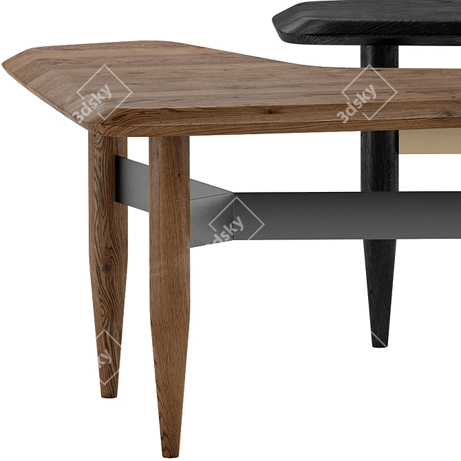 Nordic ST400 Wooden Coffee Table 3D model image 5