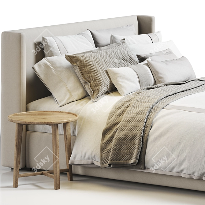 Luxury Lawson Bed 3D Model 3D model image 2