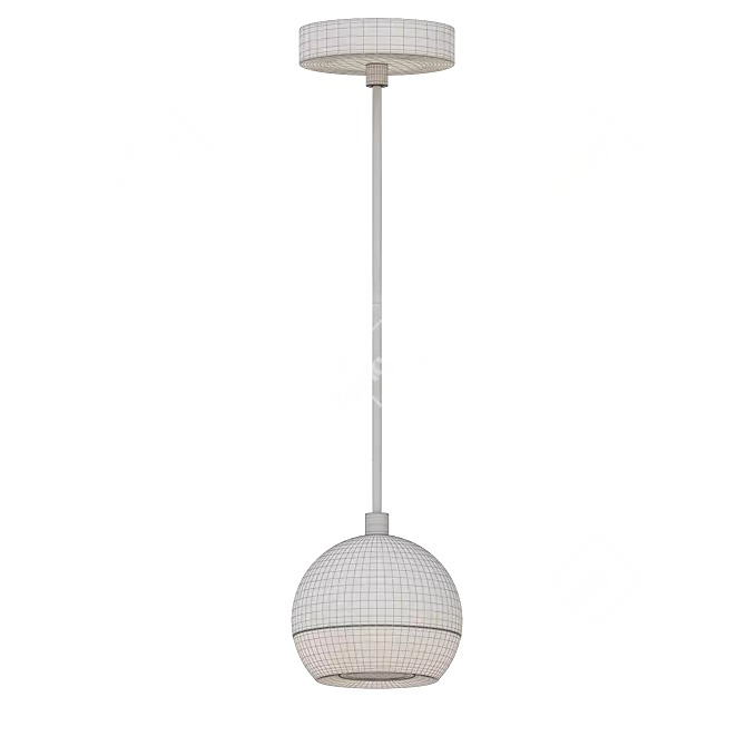 Elegant ODEON CEMETA Pendant Light 3D model image 2