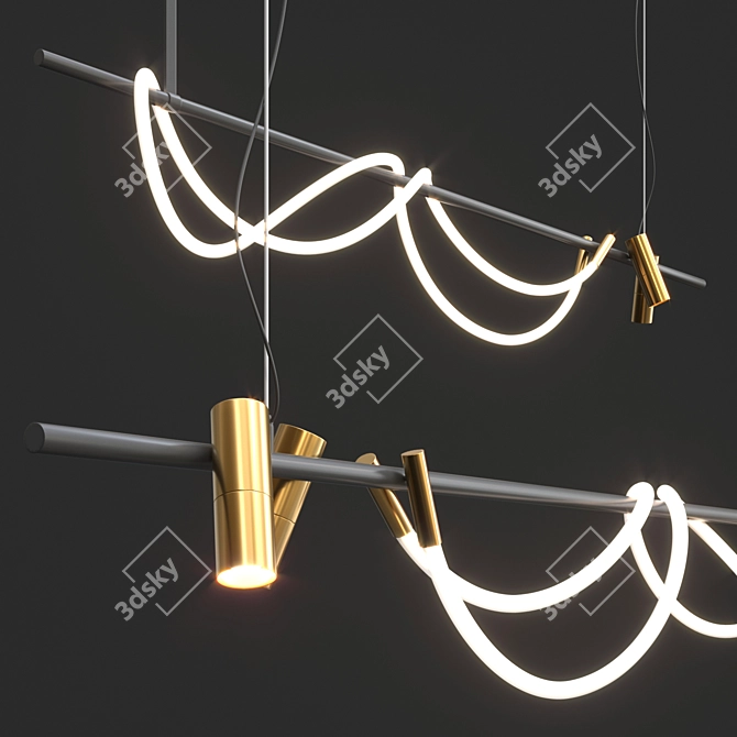 Modern Odeon Light Pendant 3D model image 2