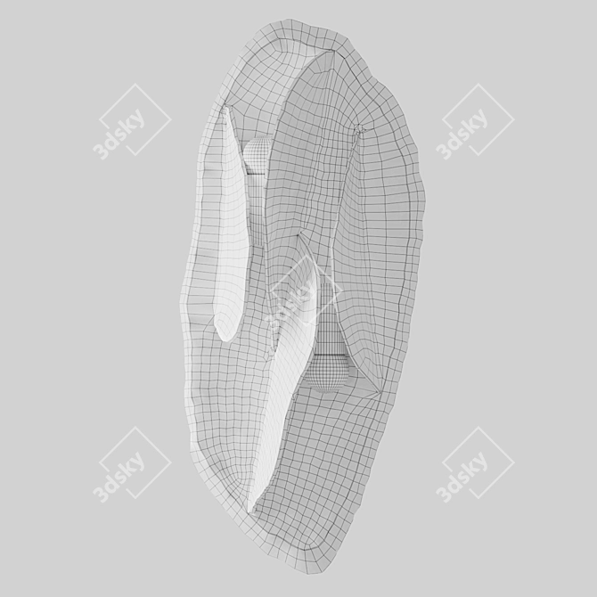 Shell Wall Lamp by Tayga Design 3D model image 3