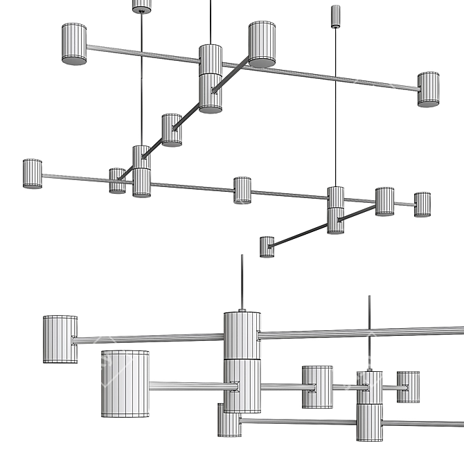 Elegant Anichita Chandelier 3D model image 3