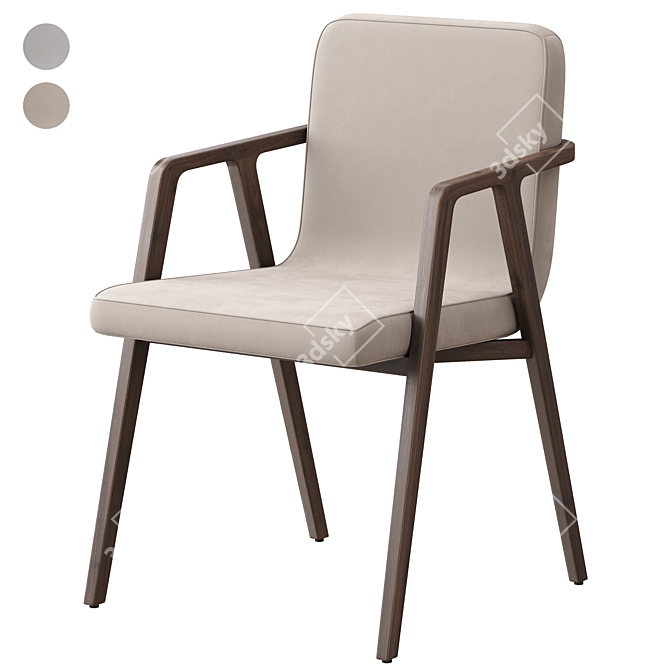 Elegant Porada Lolita Chair 3D model image 1