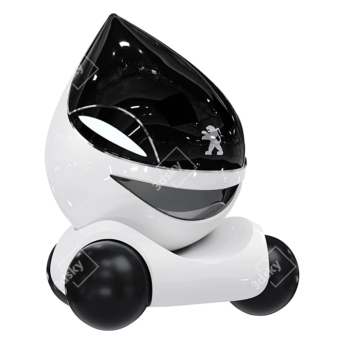 Peugeot Solar Concept Car - Futuristic Ecological Design 3D model image 2