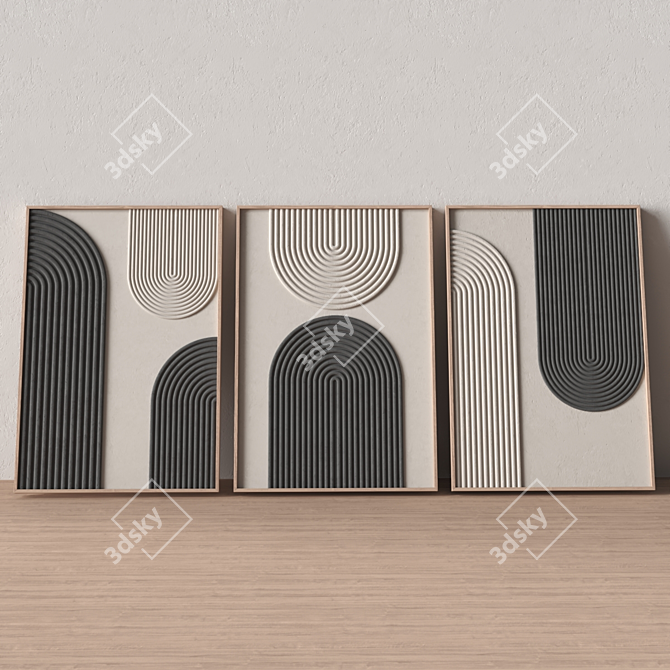Stone Relief Artwork 3D Wall Decor 3D model image 6