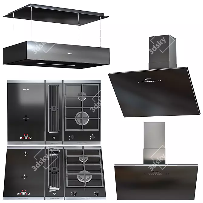 Luxury Kitchen Appliance Set 3D model image 1