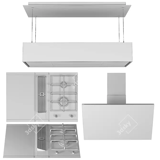Luxury Kitchen Appliance Set 3D model image 6