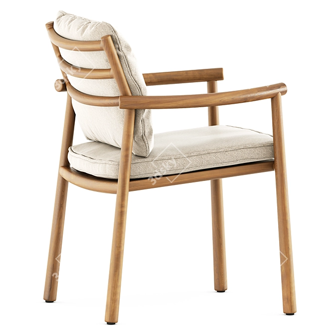 Tribu Ukiyo Armchair: Elegant Design 3D model image 2
