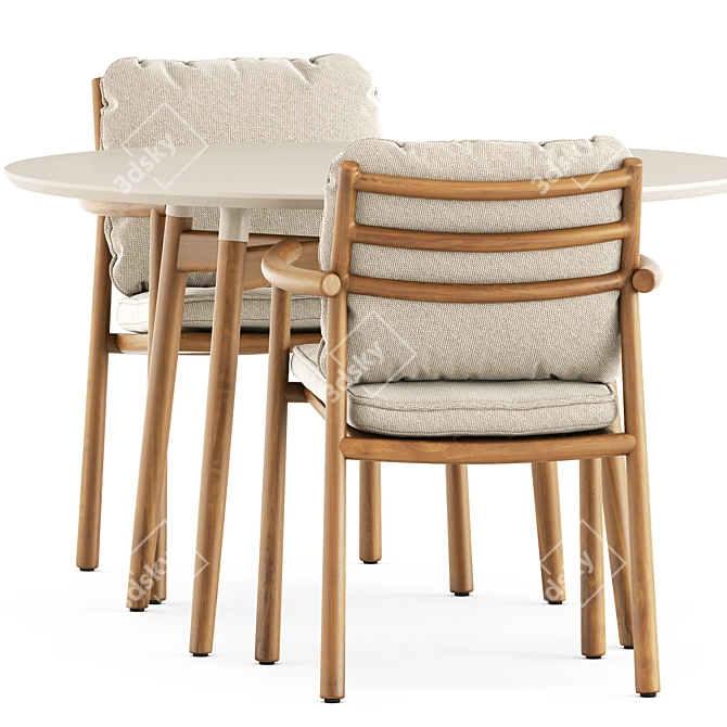 Chic Outdoor Seating Set 3D model image 3