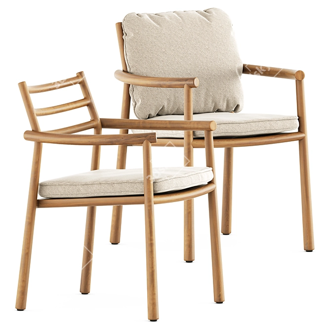 Chic Outdoor Seating Set 3D model image 4