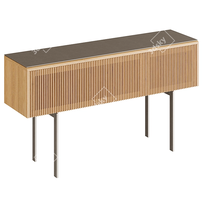 Sleek MALMO Console Table 3D model image 1