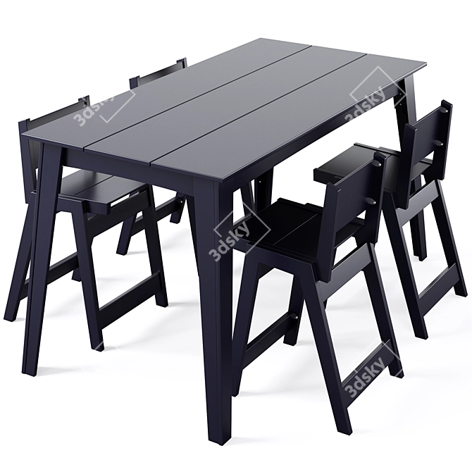 Loll Design Alfresco Counter Set 3D model image 3