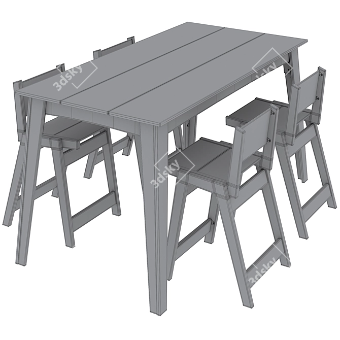 Loll Design Alfresco Counter Set 3D model image 7