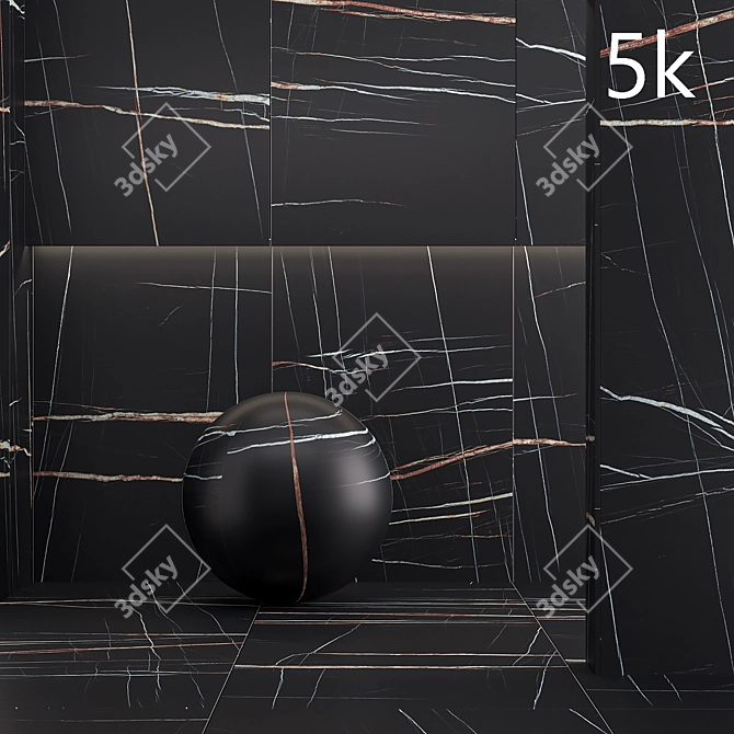 Black Laminam Collection: Cemento Noir 3D model image 4