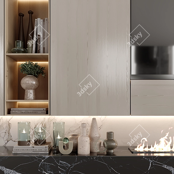 Premium TV Wall 03 Design 3D model image 8