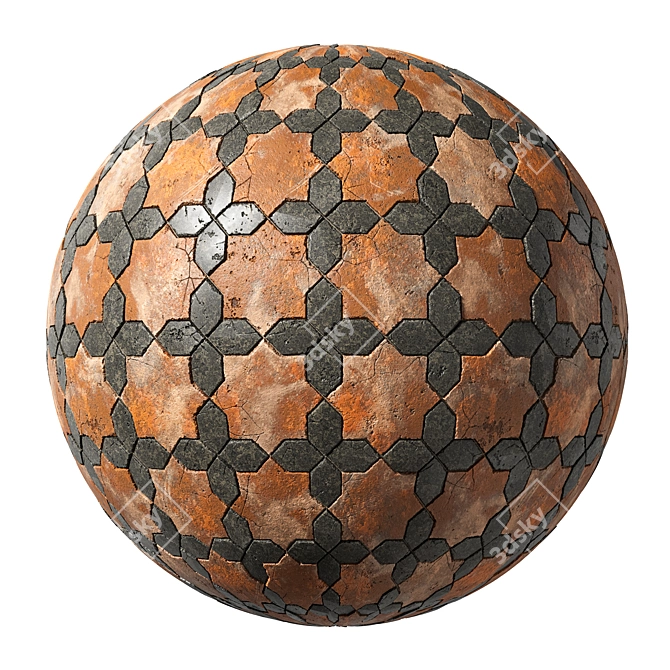 Tile Material 17: Seamless Texture Kit 3D model image 1