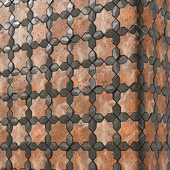 Tile Material 17: Seamless Texture Kit 3D model image 4