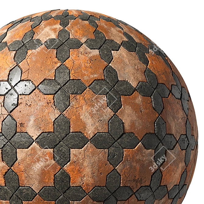 Tile Material 17: Seamless Texture Kit 3D model image 7