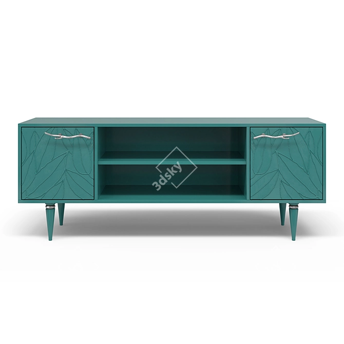 Leaves Classic Gold TV Stand 3D model image 10