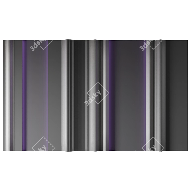 Decorative Wall Panels 5x3m 3D model image 3