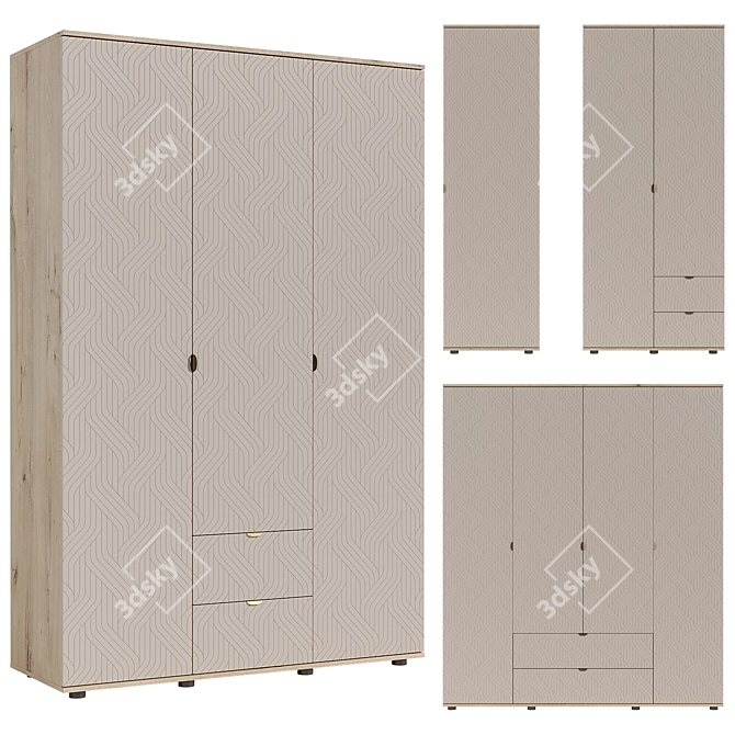 Monblan Fancy Wardrobe Set 3D model image 4