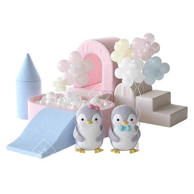 Kidkii Penguin Play Set 3D model image 5