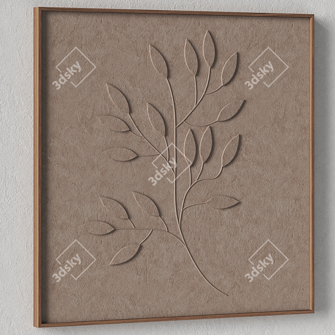 Stone Relief Wall Art 3D 3D model image 4