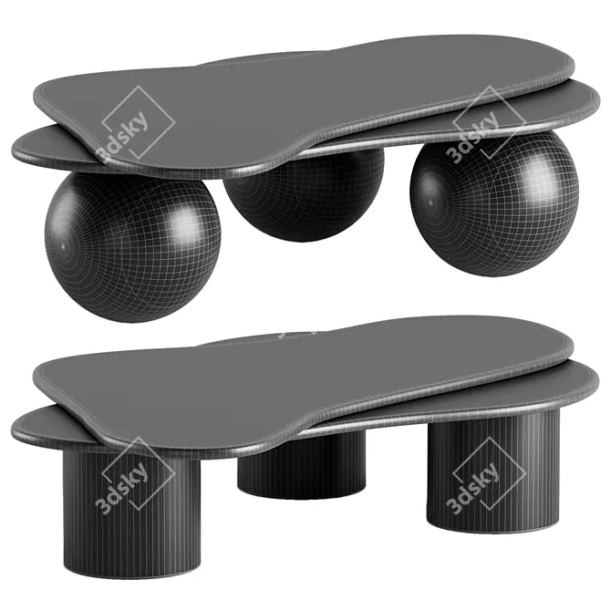 Unique Free Form Coffee Tables 3D model image 6