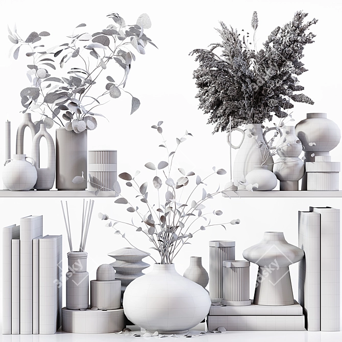 Elegant Decor Set 195 3D model image 7