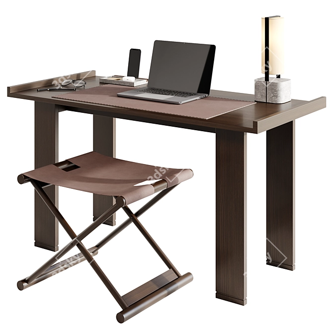 Modern 3D Workspace Model 3D model image 2