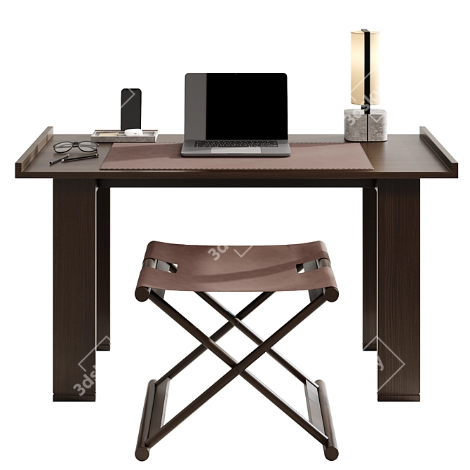 Modern 3D Workspace Model 3D model image 3