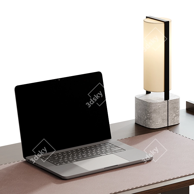 Modern 3D Workspace Model 3D model image 4