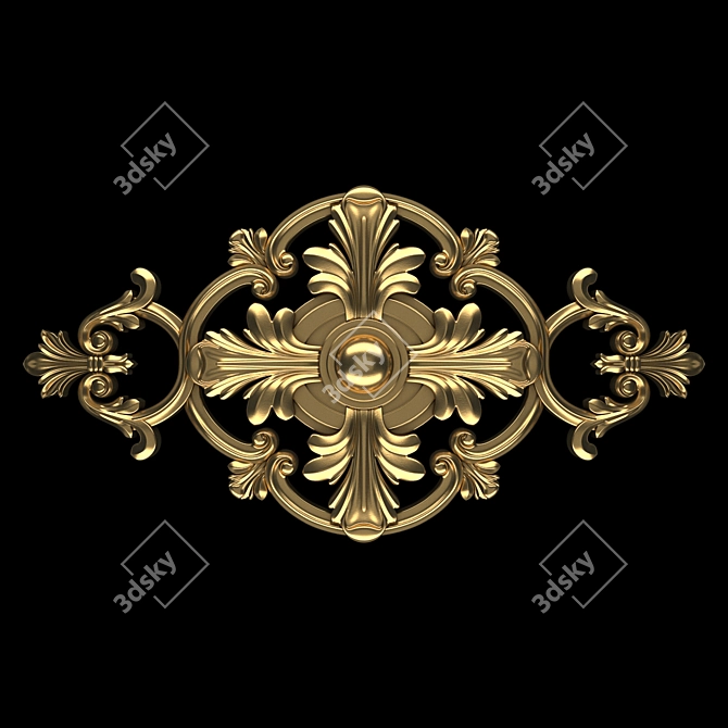 Luxury 3D Ornament Rendering Set 3D model image 3