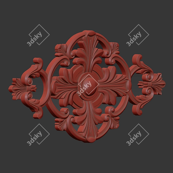 Luxury 3D Ornament Rendering Set 3D model image 7