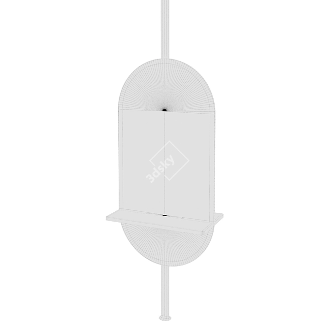 Ceiling and Floor Mounted Mirror 3D model image 2