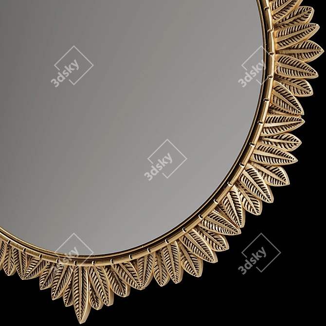 PBR Demeter Round Mirror 3D model image 5